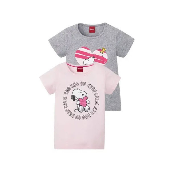 خرید و قیمت تی شرت آستین کوتاه دخترانه مدل 328582 بسته 2 عددی