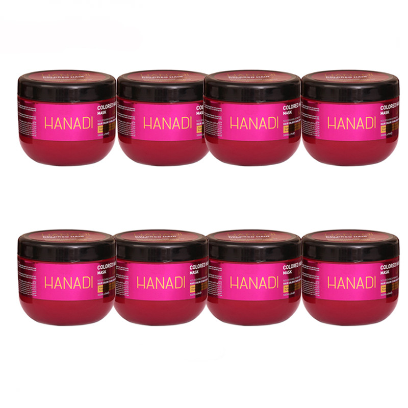 ماسک مو هانادی مدل کراتین حجم 500 میلی لیتر مجموعه 8 عددی