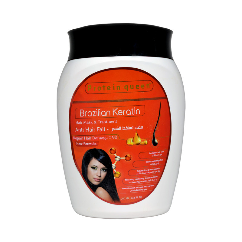 ماسک مو پروتئین کوئین مدل BRAZILIAN KERATIN حجم 1000 میلی لیتر