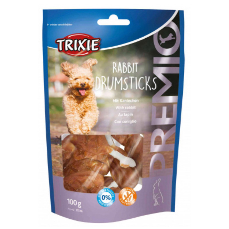 تشویقی سگ تریکسی مدل rabbit drumsticks وزن 100 گرم