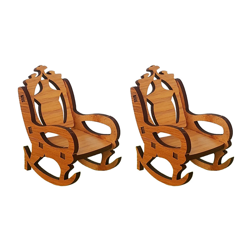 ماکت دکوری طرح صندلی راحتی بسته 2 عددی