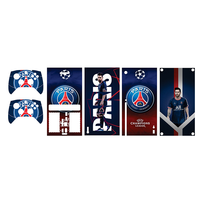 برچسب کنسول بازی Xbox series x طرح 03 Paris Saint Germain مجموعه 5 عددی