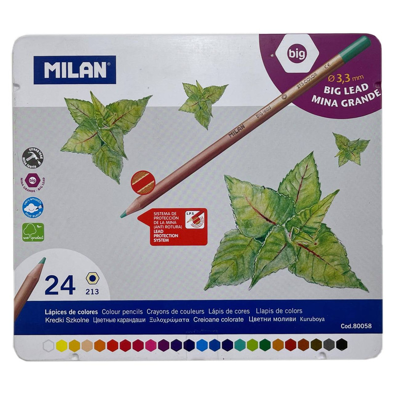 خرید و قیمت مداد رنگی 24 رنگ میلان مدل 01