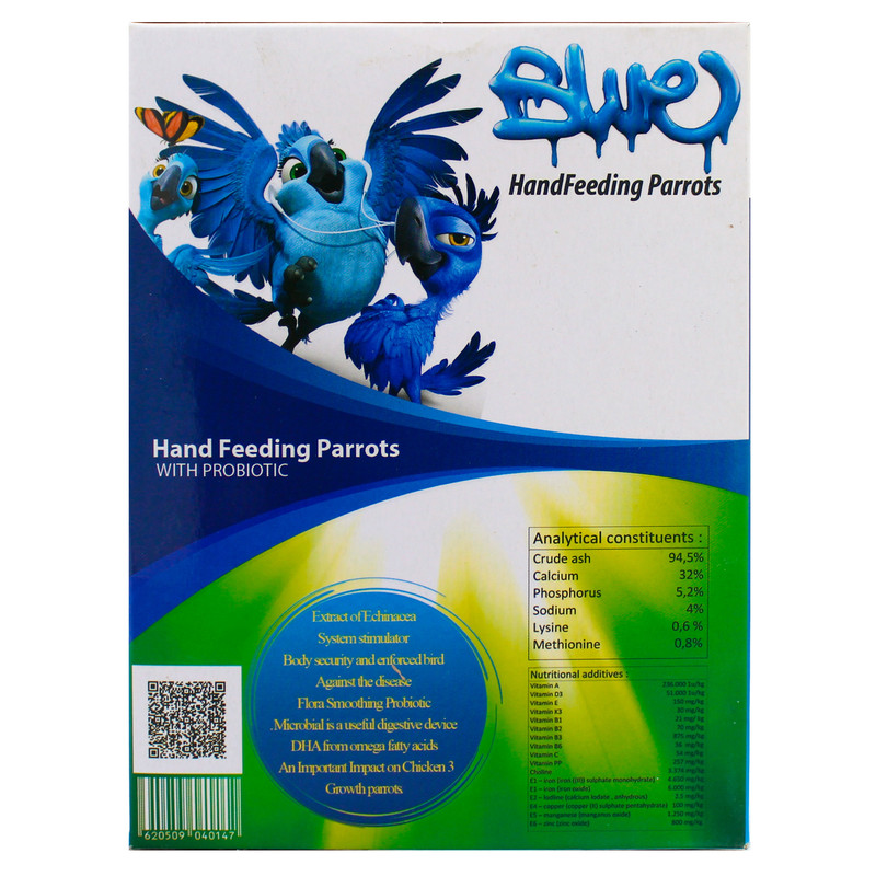 غذای کمکی مخصوص طوطی سانان بلو مدل پروبیوتیک وزن 250 گرم