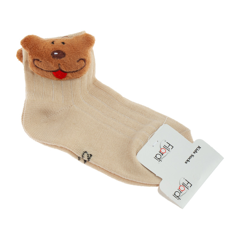 جوراب نوزاد فیلاردی طرح خرس رنگ کرم