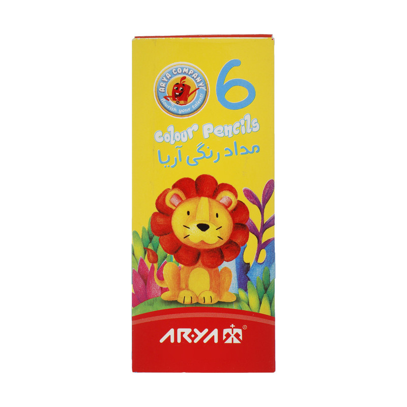 مداد رنگی 6 رنگ آریا مدل 3071