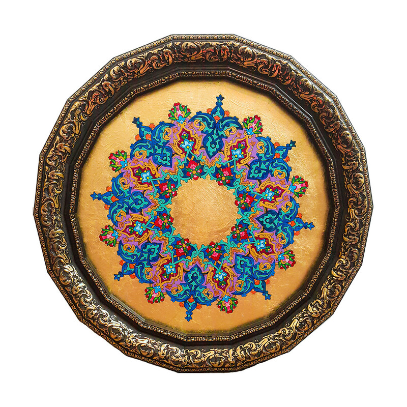 تابلو نقاشی طرح شمسه مدل E110