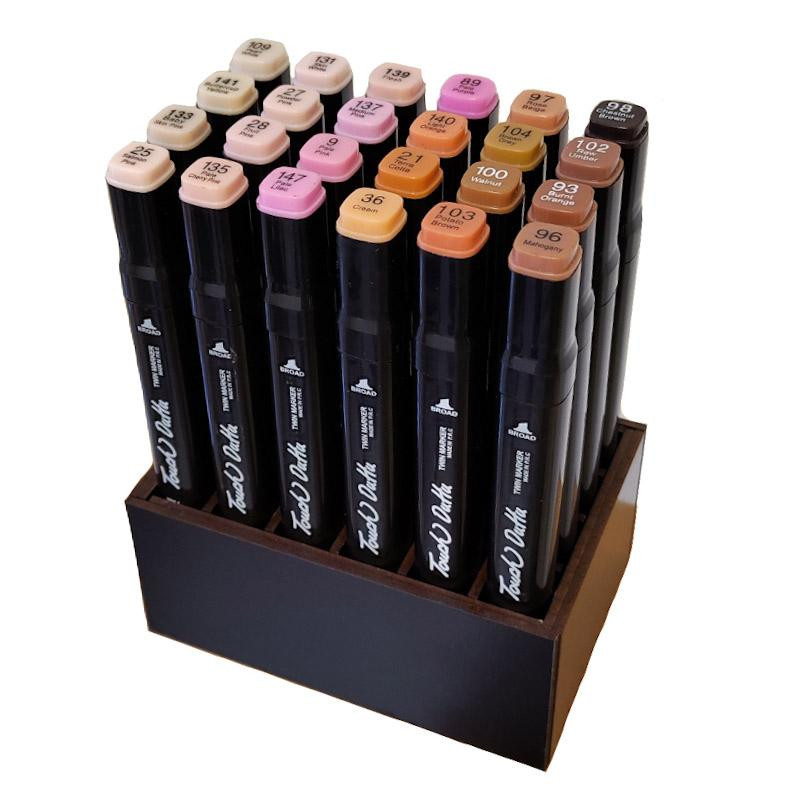 ماژیک راندو تاچ دوهو مدل طیف پوست r0t Edition بسته 24 عددی به همراه استند