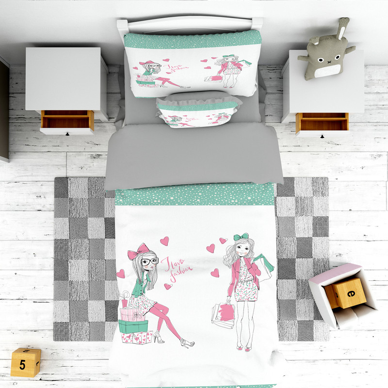 سرویس روتختی کودک مدل 4783 تکنفره 5تکه