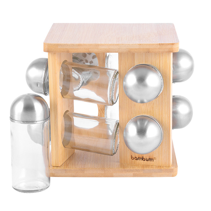 ست جا ادویه 8 پارچه بامبوم مدل فونتی