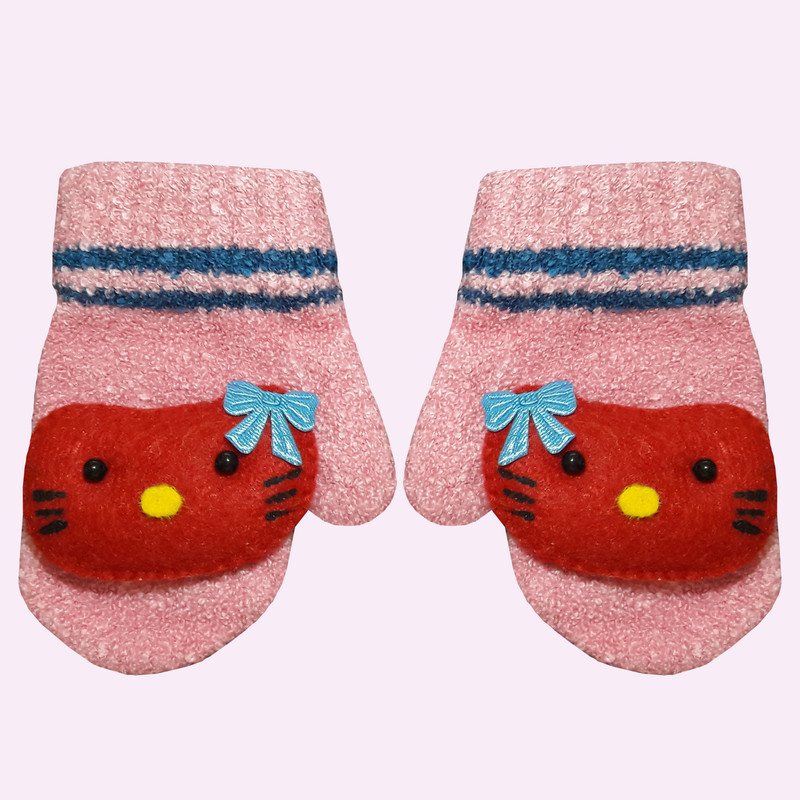 خرید و قیمت دستکش بافتنی دخترانه مدل کیتی-S