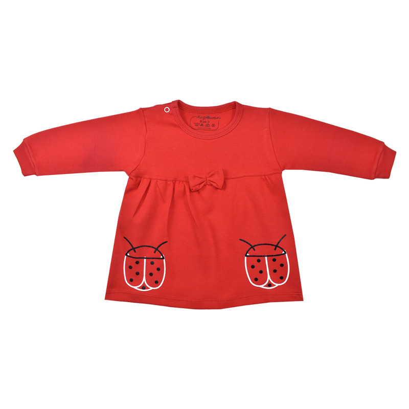 بلوز آستین بلند نوزادی ارغوان مدل کفشدوزک