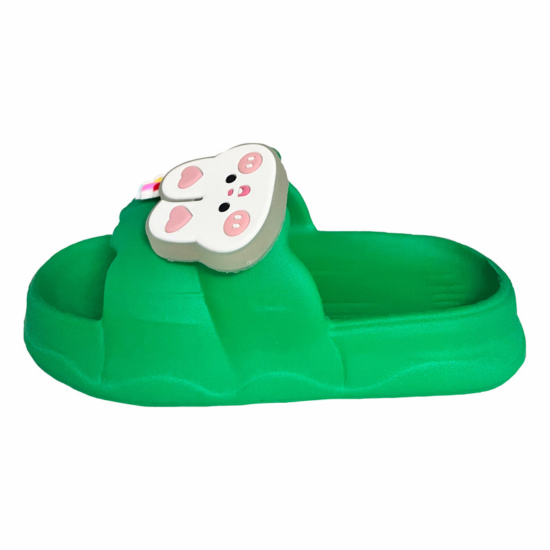 دمپایی دخترانه زیتون مدل چراغ دار