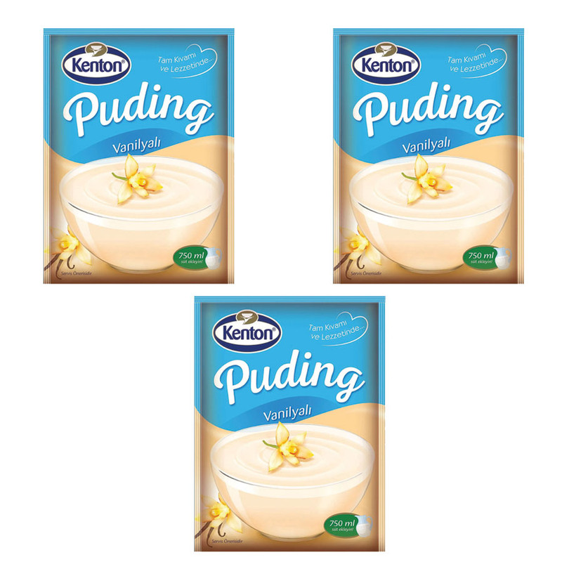 خرید و قیمت پودینگ وانیلی کنتون - 125 گرم بسته 3 عددی