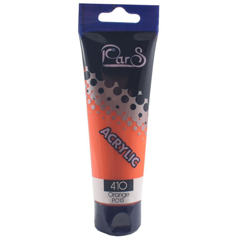 رنگ اکریلیک پارس کد 410 orange حجم 75 میلی لیتر