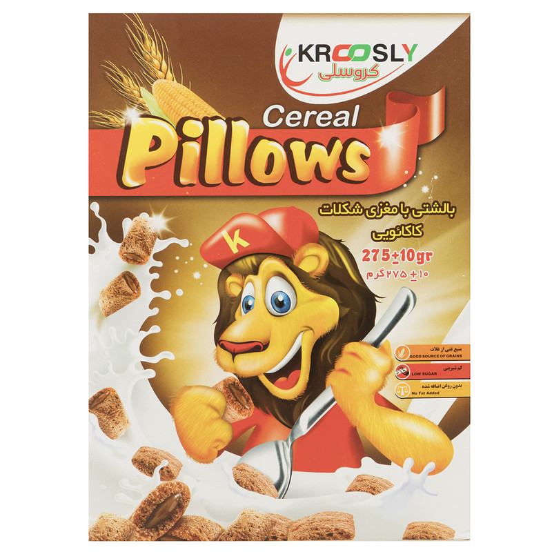 غلات صبحانه بالشتی با مغزی شکلات کروسلی مقدار 275 گرم