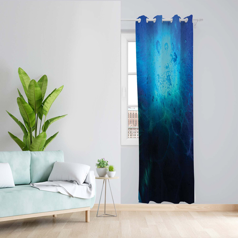 خرید و قیمت پرده طرح اقیانوس مدل مخمل پانچی کد 1562 z سایز 140x200 سانتی متر