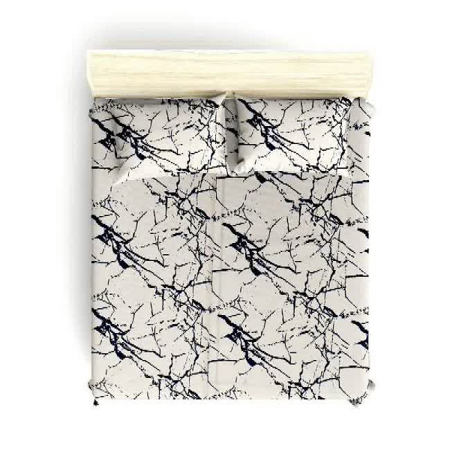 سرویس ملحفه مدل سنگی کد 160 دونفره سه تکه