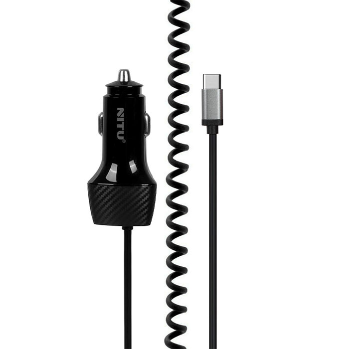 خرید و قیمت شارژر فندکی 38 وات نیتو مدل NDC25 به همرا کابل تبدیل USB-C