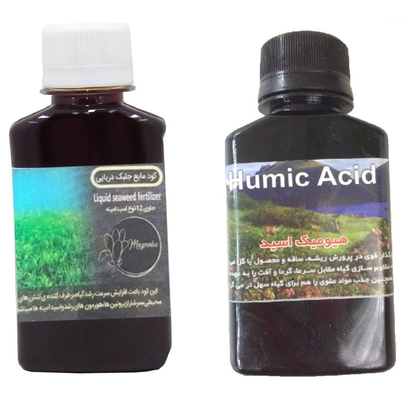 کود مایع جلبک دریایی و هیومیک اسید مدل raw material حجم 120 میلی لیتر بسته 2 عددی