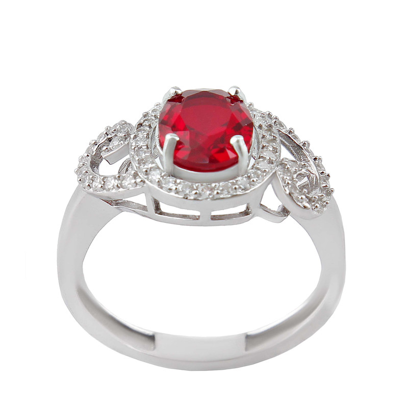 انگشتر نقره زنانه مدل کوارتز مخراج برلیان آبکاری رادیوم کد AWR_01559