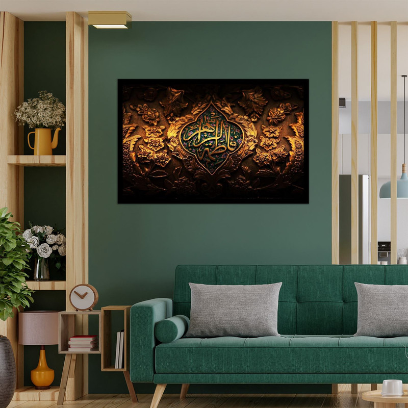 خرید و قیمت تابلو نوری بکلیت طرح تصویر مذهبی حضرت فاطمه زهرا (ع) مدل B-bu2573