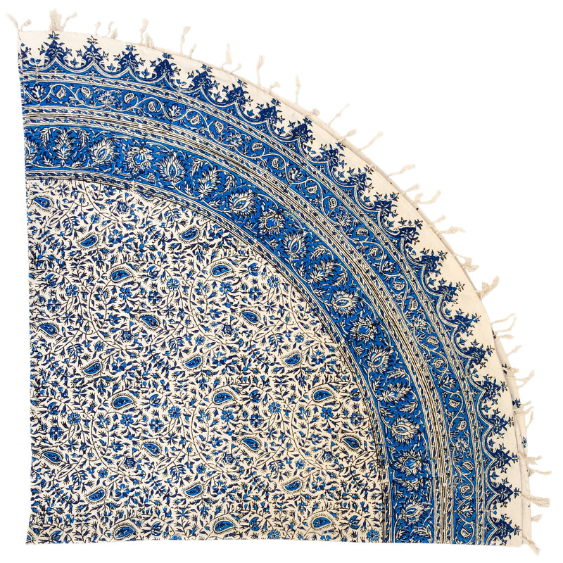 رومیزی قلمكار ممتاز اصفهان طرح درهم بادامي مدل G53