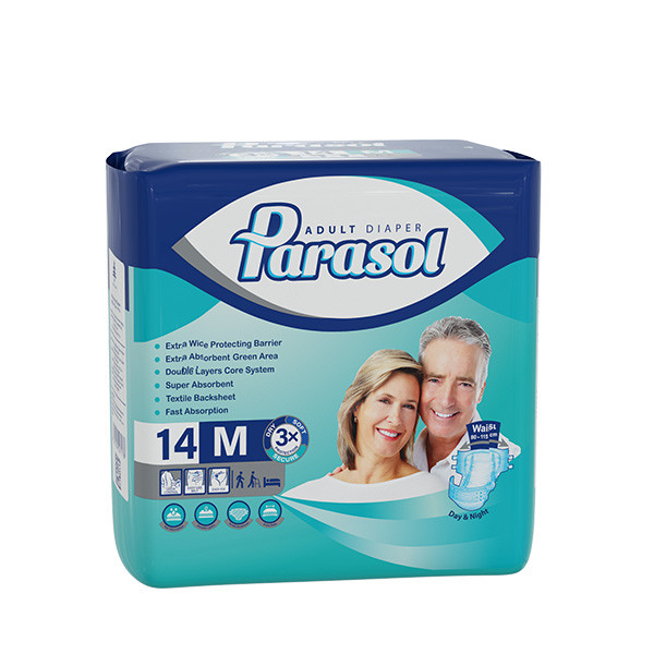 پوشینه بزرگسالان پاراسل مدل پشت کتانی سایز متوسط بسته 14 عددی