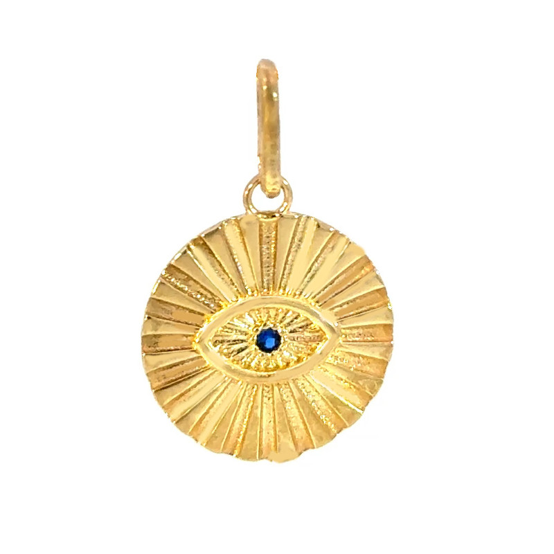 آویز گردنبند طلا 18 عیار زنانه دوست خوب مدل چشم نظر کد Dk768