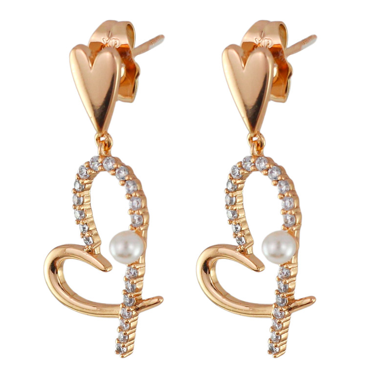 گوشواره زنانه ژوپینگ مدل قلب کد AAC1062