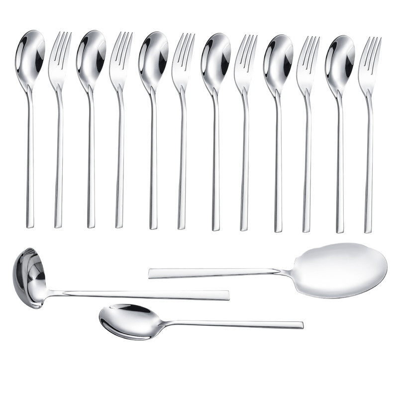 خرید و قیمت سرویس قاشق و چنگال 15 پارچه جی فی نی مدل G-253