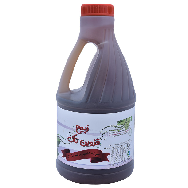 خرید و قیمت سرکه تقطیری کاراملدار قرمز زبیح قزوین تاک - 3 لیتر