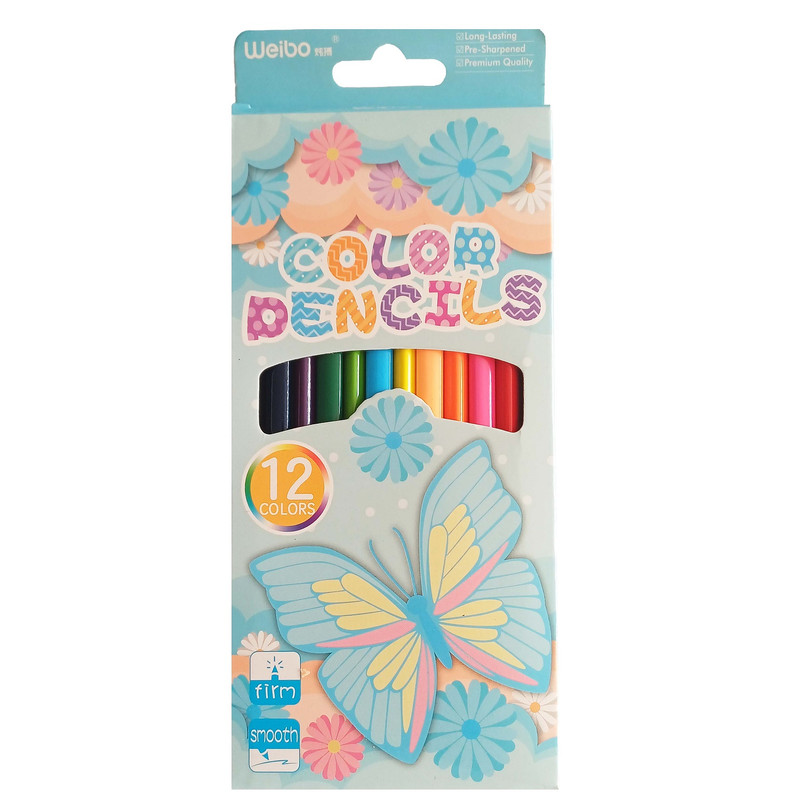 مداد رنگی 12 رنگ ویبو مدل WB9038-12 کد3