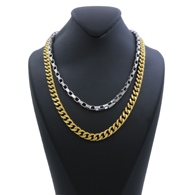 خرید و قیمت زنجیر مردانه تهران استور کد KTT-02 مجموعه 2 عددی