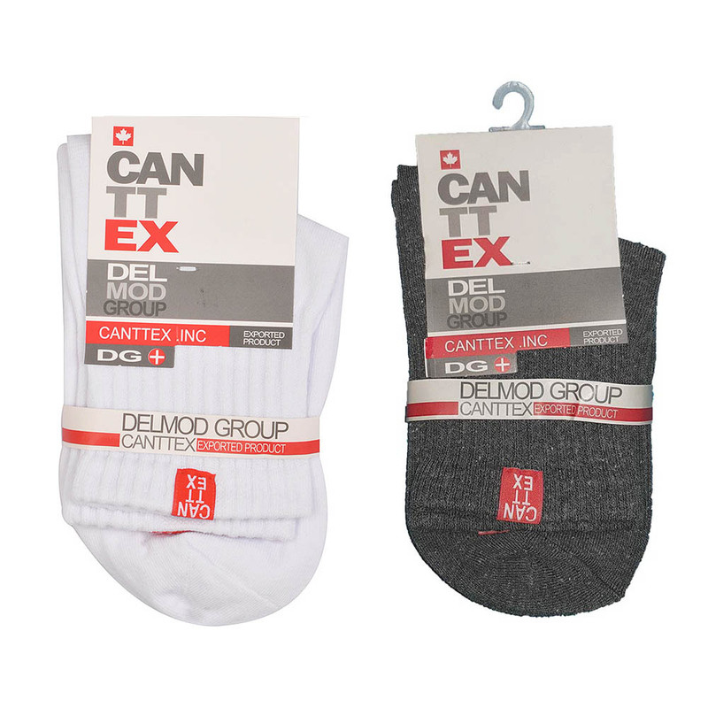 جوراب دل مد گروپ مدل 249022815 بسته 2 عددی نخ پنبه رنگ خاکستری