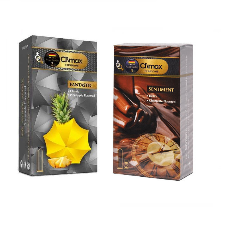 کاندوم کلایمکس مدل FANTASTIC بسته 12 عددی به همراه کاندوم کلایمکس مدل Sentiment بسته 12 عددی