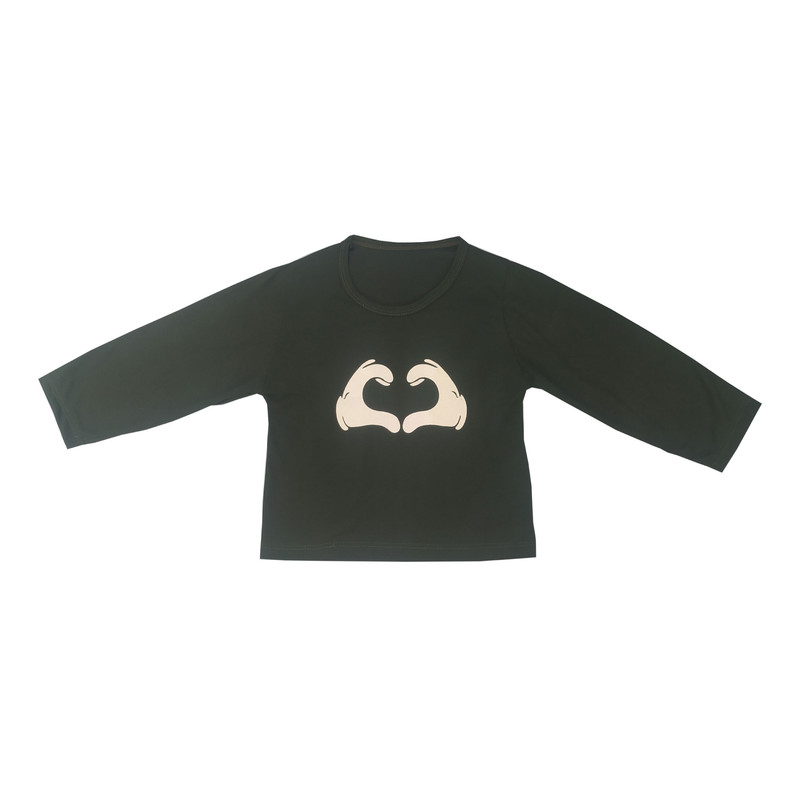 تی شرت آستین بلند بچگانه مدل 4034 رنگ سبز