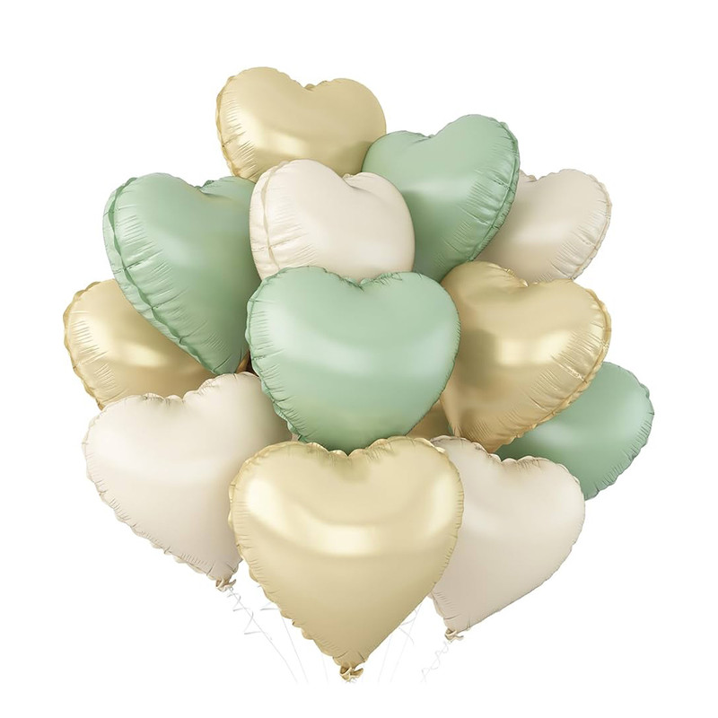 بادکنک فویلی مدل قلب کد NH-12  بسته 12 عددی