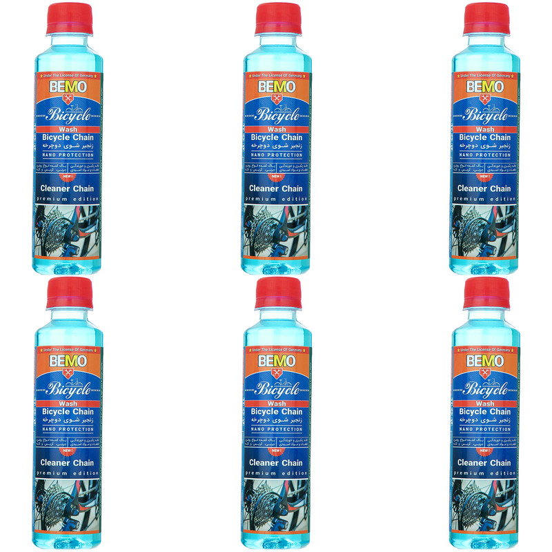 مایع زنجیر شوی دوچرخه بمو مدل B10 حجم 250 میلی لیتر بسته 6 عددی