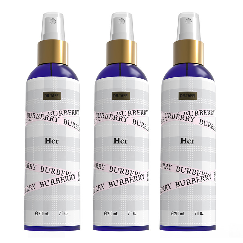 اسپری بدن زنانه دکتر تافی مدل بربری هر حجم 210 میلی لیتر مجموعه سه عددی