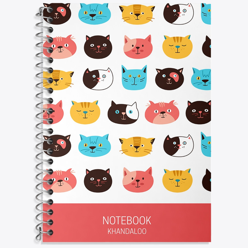 دفتر لغت 50 برگ خندالو طرح گربه (Cat) کد N635