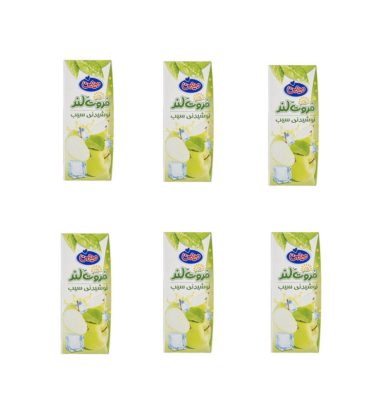 خرید و قیمت نوشیدنی سیب ترش میهن - 200 میلی لیتر بسته 6 عددی