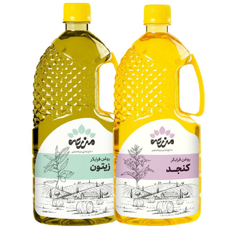 خرید و قیمت روغن سرخ کردنی زیتون فرابکر و روغن کنجد فرابکر مزرعه جنوبی - 500 میلی لیتر مجموعه 2 عددی