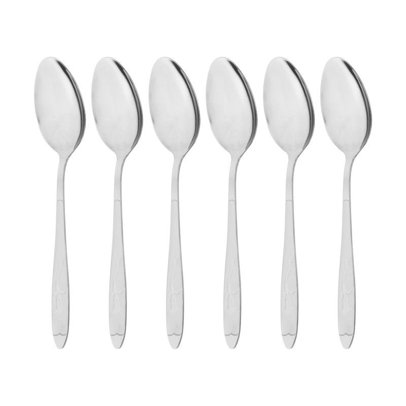 قاشق غذا خوری مدل لاله بسته 6 عددی