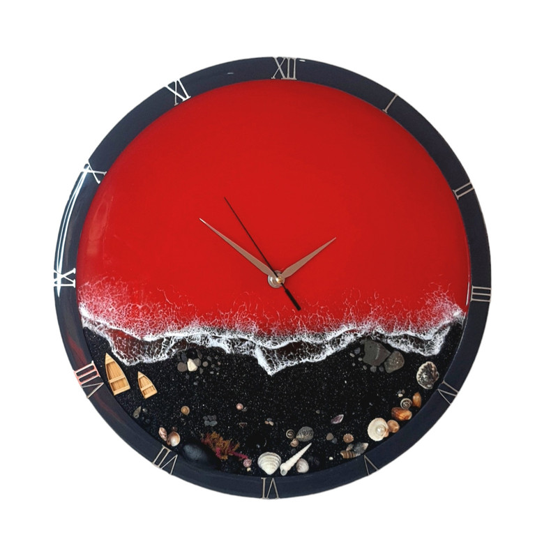خرید و قیمت ساعت دیواری رزینی طرح دریا
