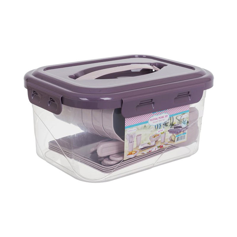 خرید و قیمت ست پیکنیک 24 پارچه لوکس پلاستیک مدل L605