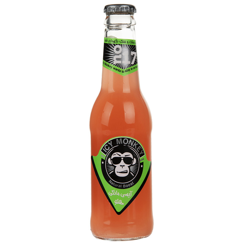 خرید و قیمت نوشابه گازدار با طعم هلو آیسی مانکی - 250 میلی لیتر