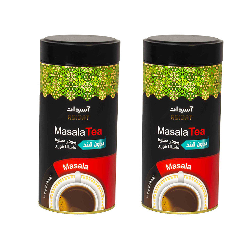 خرید و قیمت چای ماسالا بدون قند آسیدات - 500 گرم مجموعه 2 عددی