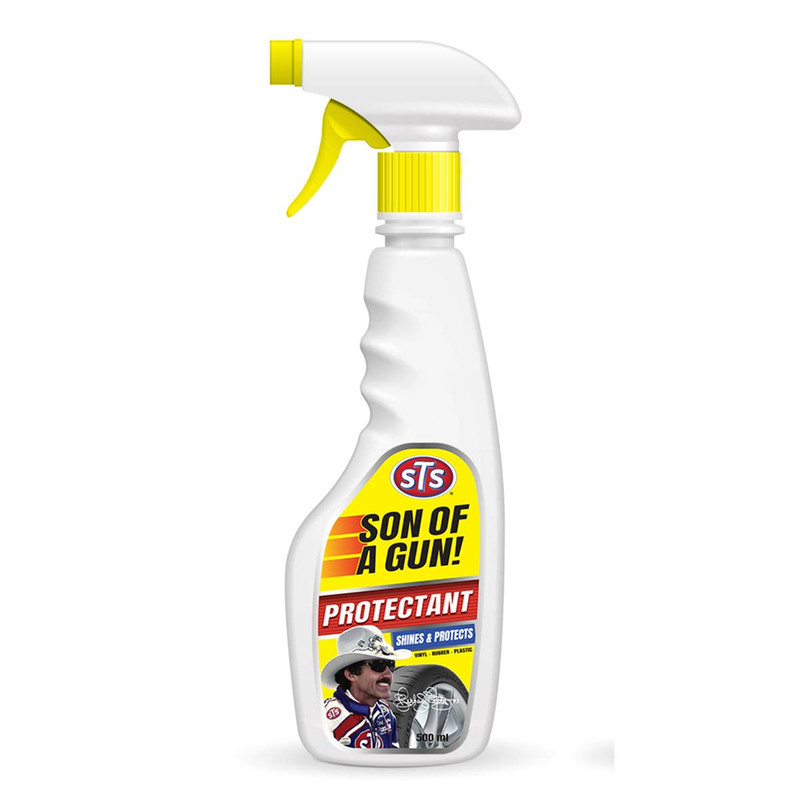 اسپری تمیز کننده و براق کننده لاستیک خودرو اس تی اس مدل TR حجم 500 میلی لیتر