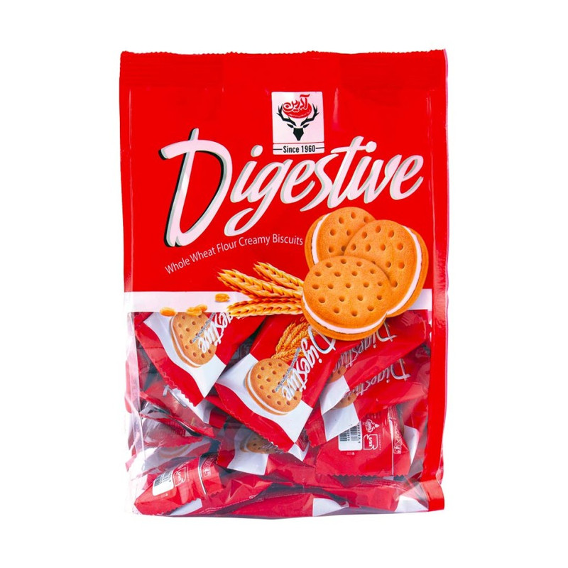 خرید و قیمت بیسکویت دایجستیو کرمدار تکی آدرین - 450 گرم